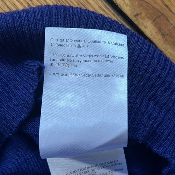 Wool Silk Blend Tank Top in Royal Blue - Picture 5 of 5
